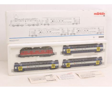Marklin: A boxed Marklin, HO Gauge, Zugpackung "Zürcher Nahverkehr" (Zürich Commuter Service Train Set), including one Class 