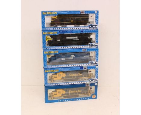 Bachmann: A collection of five boxed Bachmann, HO Gauge diesel locomotives to comprise references: 63502, 60302, 60306, 60441