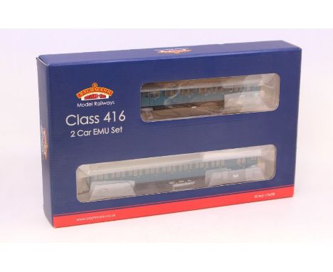 Bachmann: A boxed Bachmann, OO Gauge, Class 416 2EPB EMU 5764 BR Blue, Reference 31-375. Original box, general wear expected 