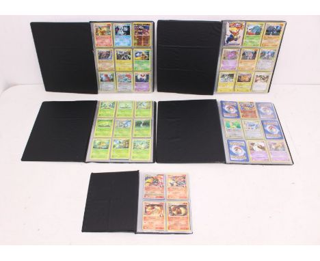 Pokemon: A collection of assorted Pokemon cards, within binders, mostly part sets, ranging from: Platinum, Black and White, D