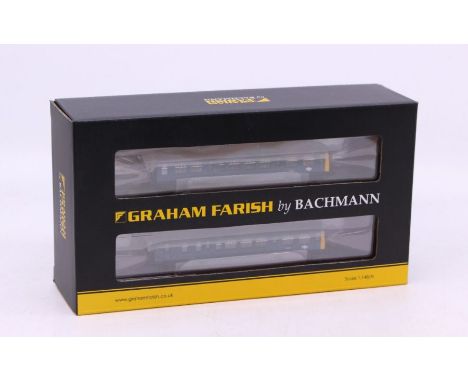 Graham Farish: A boxed Bachmann for Graham Farish, N Gauge, Class 108 Three Car DMU BR Blue, Reference 371-885A. Original box