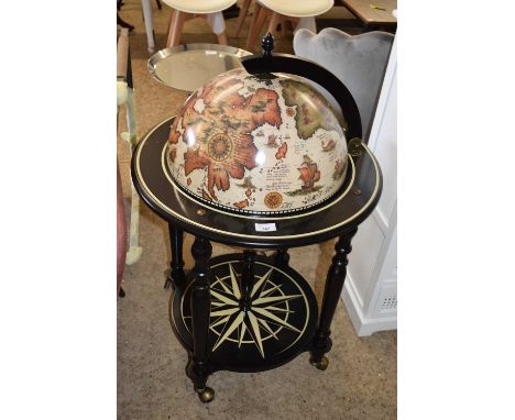 FRAHM GLOBE SHAPED DRINKS CART