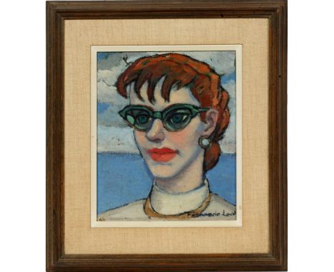 FERNANDO LEAL (MEXICAN, 1896-1964), OIL ON CANVAS, 1957, H 11 1/4", W 9 1/2", "TURISTA" ("TOURIST")Signed lower right; non-or