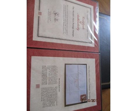 An album of early British stamps to include eleven Penny Red stamps and later stamps, together with a Certificate of Authenti