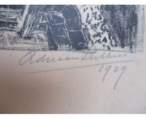 Adriaan Lubbers - 'Times Square (79)' lithograph signed and dated 1929, titled and numbered, 21" x 15" overall, unframed 