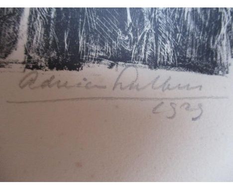 Adriaan Lubbers - 'Broadway at Times Square (63)' lithograph signed and dated 1929, titled and numbered, 22" x 15" overall, u
