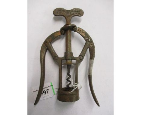A James Heeley &amp; Sons patent double lever corkscrew 