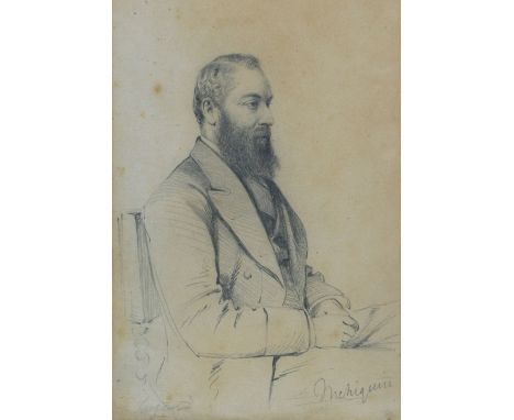 F. Sargeant, 1897Pencil Drawing: Half length Portrait of "Edward Donough, 14th Baron of Inchiquin, K.P.," approx. 23cms x 16c