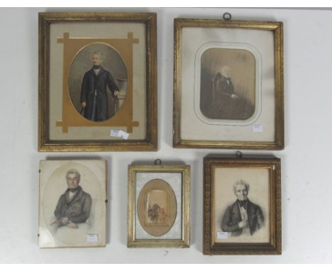 Box: Galway Families: A collection of mid 19th Century Portrait Photographs, Pencil Sketches, etc., mostly framed, of  The Bl