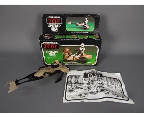 Star Wars - A boxed, vintage, Kenner Speeder Bike with original instructions, model appears in excellent condition in very go