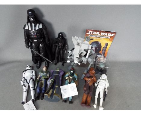 Star Wars - Hasbro - Applause - A group of 6 x Applause figures, 1 x Hasbro, 1 x Thinkway. Includes 1995 Applause Chewbacca c