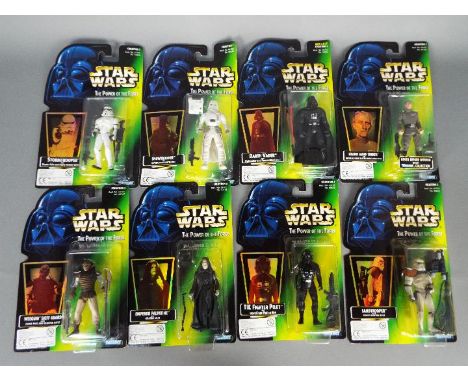 Kenner - A group of 8 x carded 3.75" The Power Of The Force Collection 3 figures including # 69702 Grand Moff Tarkin with Imp