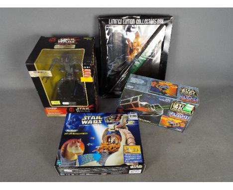 Hasbro - Galoob - Tiger Electronics - A group of 4 x items including Episode I Destroyer Droid Room Alarm, Micro Machines Jar