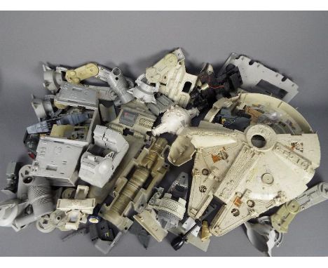 Star Wars - Kenner - A collection of spare parts for vintage models including Millennium Falcon, AT-AT, B-Wing Fighter and ot