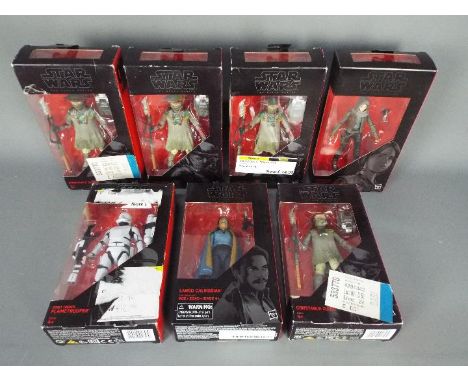 Star Wars, Hasbro - Seven boxed Hasbro Star Wars 'The Black Series' 6" action figures. Lot includes #09 Constable Zuvio' (x4)