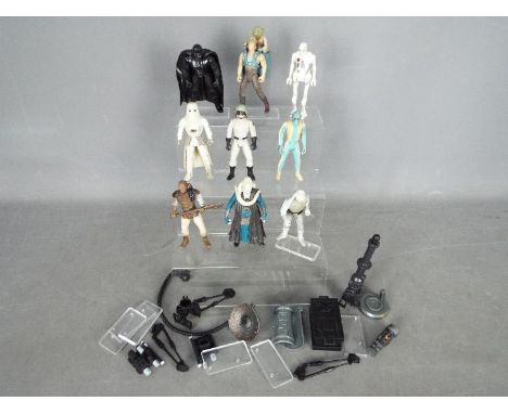 Star Wars, Kenner, Hasbro, LFL, CPG, GMFGI - A group of 10 loose vintage and modern Star Wars figures and some accessories. L