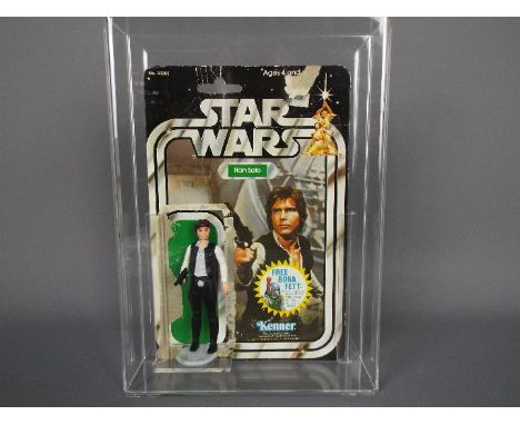 Star Wars, Kenner - A vintage 1977 Kenner Star Wars 'A New Hope' 'Han Solo' 3 3/4" carded action figure. The figure is open a