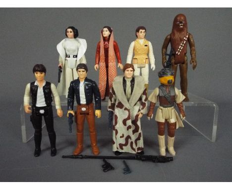Star Wars - Eight unboxed action figures to include Princess Leia Organa ©GMFGI 1977 Hong Kong, Princess Leia Organa Hoth Out