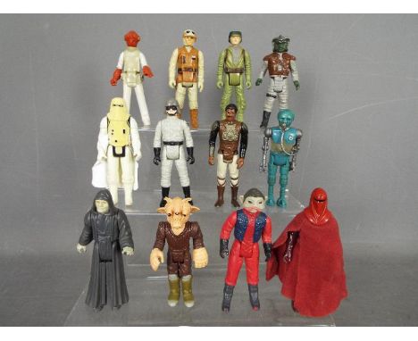Star Wars, Kenner, Hasbro, LFL, CPG, GMFGI - A platoon of 12 loose vintage Star Wars figures. Lot includes Ree-Yees (LFL, Hon