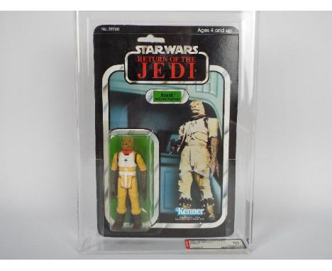 Star Wars, Kenner - A graded Kenner 1983 Star Wars ROTJ 'Bossk (Bounty Hunter) 3 3/4"action figure. The figure is AFA Graded 