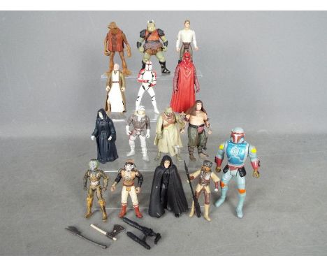 Star Wars, Kenner, Hasbro, LFL, CPG, GMFGI - A unit of 15 loose vintage and modern Star Wars figures. Lot includes Han Solo H