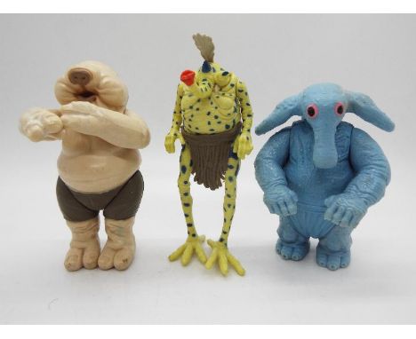 Kenner - 3 x loose vintage 3.75" figures The Max Rebo Band with Max Rebo, Sy Snootles and Droopy McCool marked 1983 LFL Hong 
