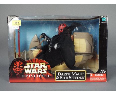 Star Wars - Hasbro - A boxed 12" Episode I Darth Maul &amp; Sith Speeder. # 26294. The model appears in Mint condition though