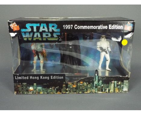 Star Wars, Kenner - A rare boxed Kenner 1997 Commemorative Edition 3/4 action figure set. The set which commemorated the hand