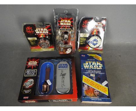 Tiger Electronics - Hope - A collection of Star Wars Episode I related collectibles including Darth Maul die cast watch, Batt
