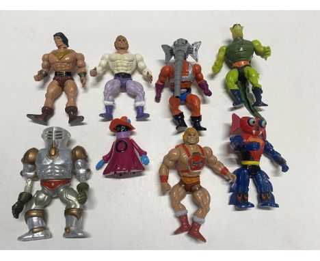 8 vintage Masters of the Universe figures
