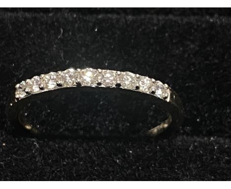 A hallmarked 9ct gold and diamond ring size P1/2  1.30g