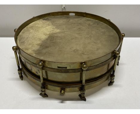 A vintage brass bound drum by Kitchen &amp; Co Leeds, shipping unavailable