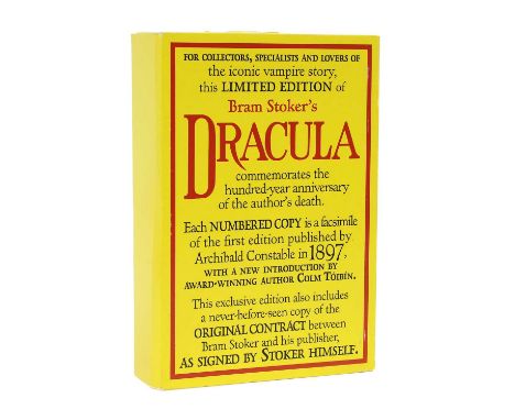 Stoker, Bram: DRACULA, Special Limited Edition of 1000 copies, A Facsimile of the 1897 First Edition. Constable, 2012. Housed