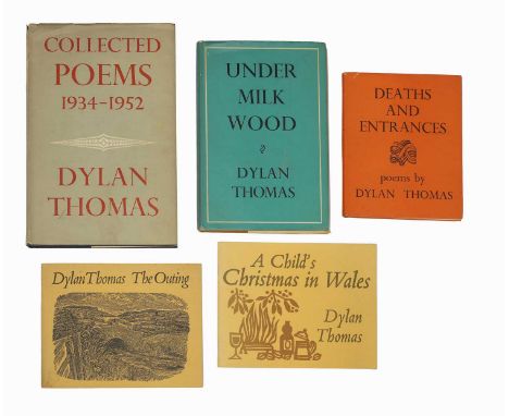 Dylan THOMAS: TWO FIRST EDITIONS, Etc: THOMAS, Dylan: Under Milk Wood, A play for Voices. Dent, 1954, 1st Edn. DW (8s 6d). A 