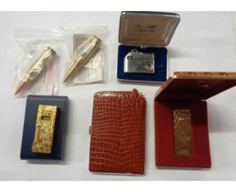 A bag containing a quantity of boxed and loose lighters including Halin, LCD watch lighter, Ronson, Bourne Magic Eye, novelty