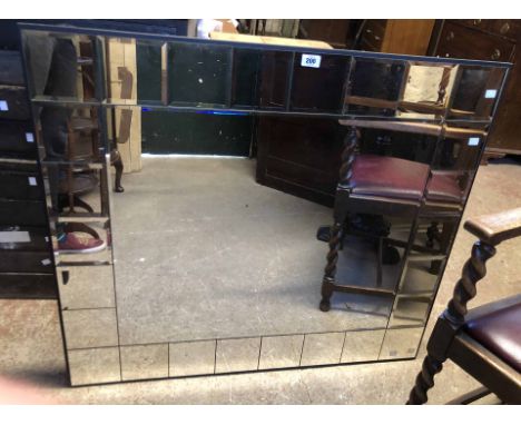 A modern Next 'Hepburn' multi-plate wall mirror with bevelled decoration - 90cm X 1.03m
