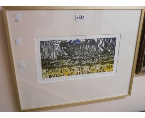 †Ben Pritchard: a framed signed limited edition print entitled 'Crocodile' - No. 12/20 and dated 2001