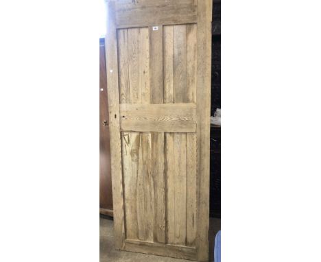 An old stripped pine four panel internal door - 80cm X 2.03m