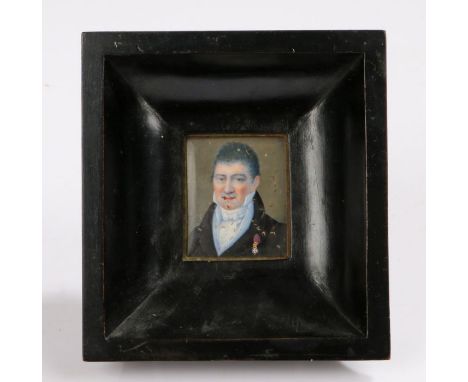 Paust, portrait miniature depicting Domenico Sestini (Florence 1750-1832), famous numismatist and archaeologist.During his nu