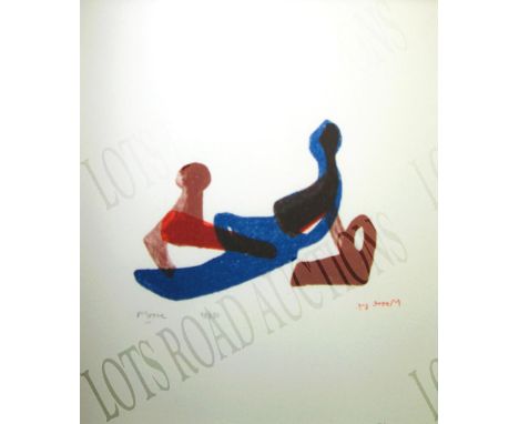 HENRY MOORE (British, 1898-1986), 'Mother and Child', 1966, (Shelter Sketchbook), lithograph in colours, 15cm x 20cm, numbere