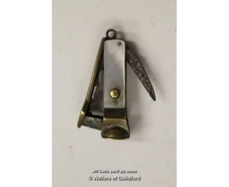 *VINTAGE MOTHER OF PEARL KNIFE AND CUTTER (LOT SUBJECT TO VAT)