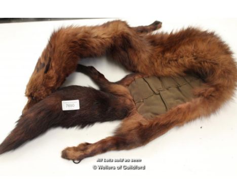 *VINTAGE RED FOX REAL FUR STOLE,FANCY DRESS ,CAVE MAN,RE-ENACTMENT [LQD79](LOT SUBJECT TO VAT)