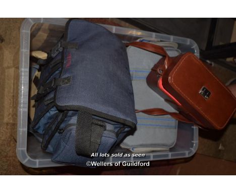 Box of mixed  camera bags