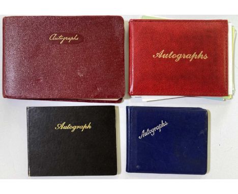 Four autograph books with signatures collected in person c 1997-2001. To include across the three books: Kennedy, Neemi Jarve