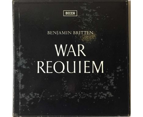 BENJAMIN BRITTEN - WAR REQUIEM (SIGNED LP BOX SET - MET 252-3). A lovely copy of Benjamin Britten's 1963 2 LP box set War Req
