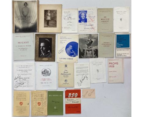 14 assorted concert programmes c later 1960s and early 1970s with most bearing a signature to inner pages or cover. Signature