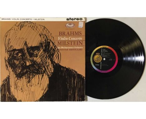 NATHAN MILSTEIN - BRAHMS: VIOLIN CONCERTO LP (UK STEREO - SP 8560). A glorious original UK stereo LP by Nathan Milstein; Brah