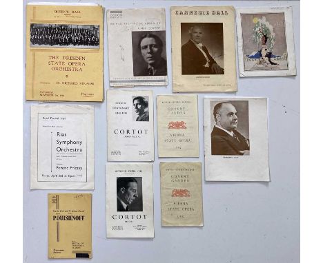 An excellent collection of concert programmes to include: Dresden State Orchestra 1936 conducted by Richard Strauss with two 