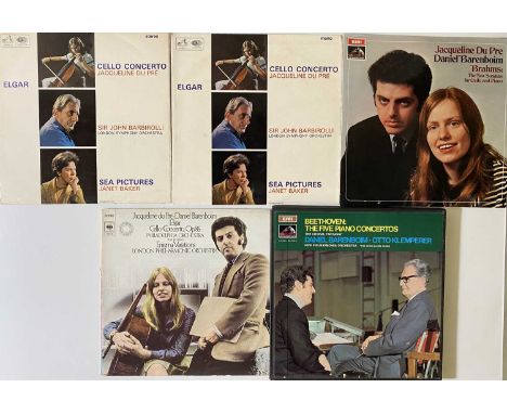 JACQUELINE DU PRE AND RELATED - LPs. A smashing selection of 5 LPs including a box-set by cellist Jacqueline Du Pre. Titles i