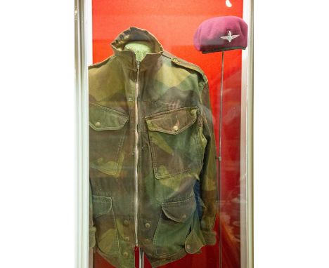 The War Gallery WW2 or later Denison smock  Combat Jacket A WW2 or later Denison smock Combat Jacket together with a Parachut